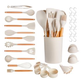 34 PCS Kitchen Cooking Utensils Set Silicone Spatula Spoon Tools Heat Resistant