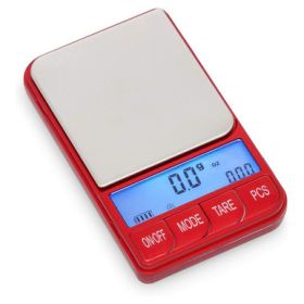 TRAP-220-RED DIGITAL POCKET SCALE, RED W/BOWL 220G X 0.01G