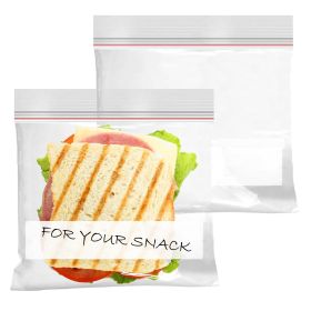 Pack of 250 Reclosable Sandwich Dual Zip Bags 10.56 x 11. Write on Block Poly Bags. Thickness 1.75 mil Zipper Bags for Packing, Storing, Industri