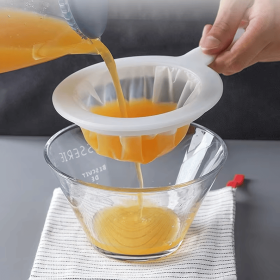 100/200/400 ultra-fine filter - washable nylon mesh filter - suitable for coffee, tea, juice, and nut milk - reusable sieve spoon - kitchen tool (style: 200 Mesh)