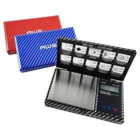 AWS 150g Carbon Fiber Digital Pocket Scale Series (Color: Blue)