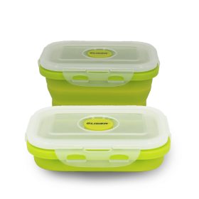 GLIDER LB Green Bento Premium Lunch Box & Food Storage Containers (Color: Green, size: medium)