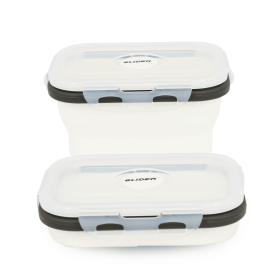GLIDER S20 White Bento Premium Lunch Box & Food Storage Container - Large (Color: White, size: small)